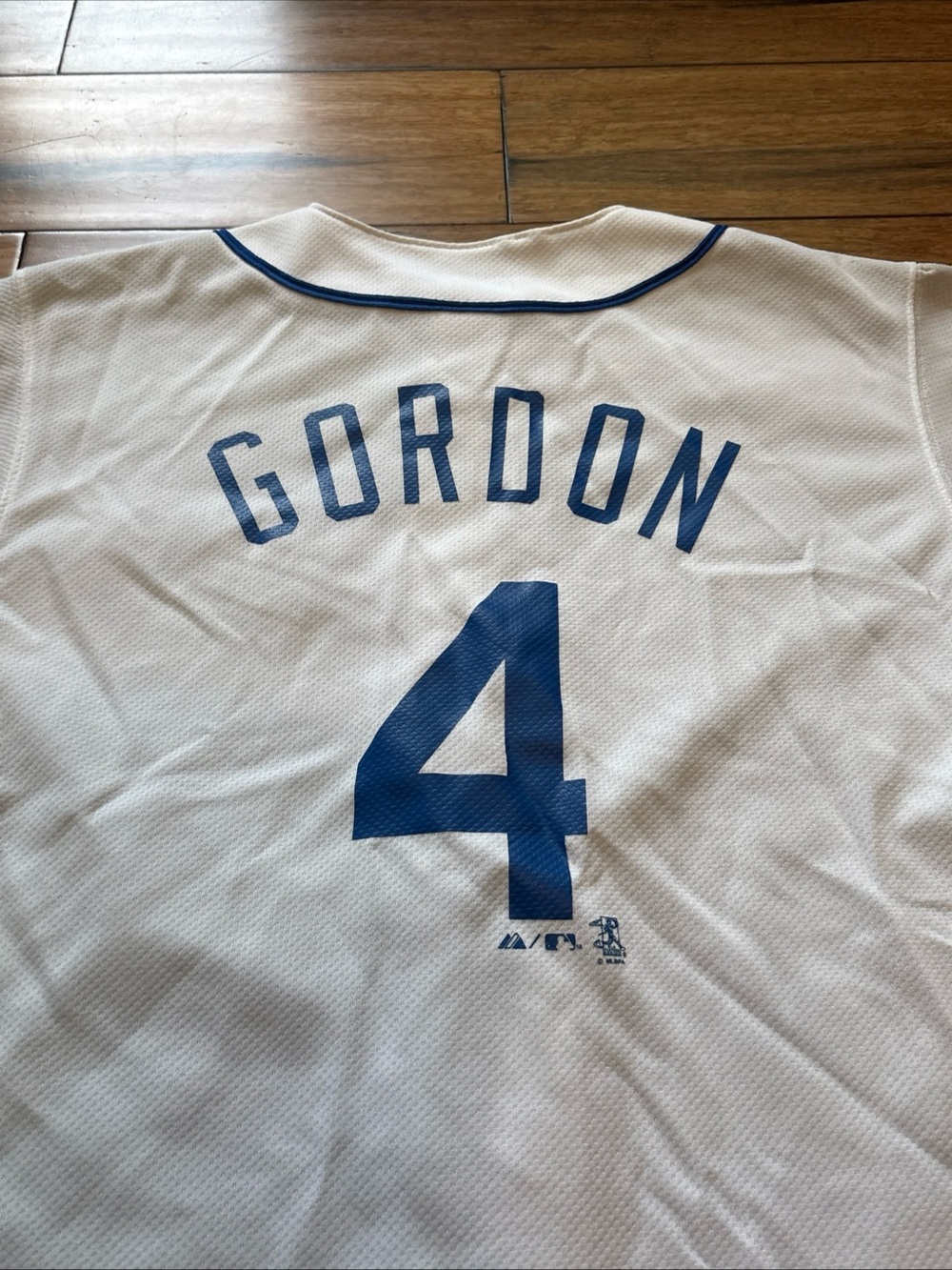 Majestic Youth Kid #4 Alex Gordon Kansas City Royals Baseball Jersey Sz 10/12 - Picture 9 of 9